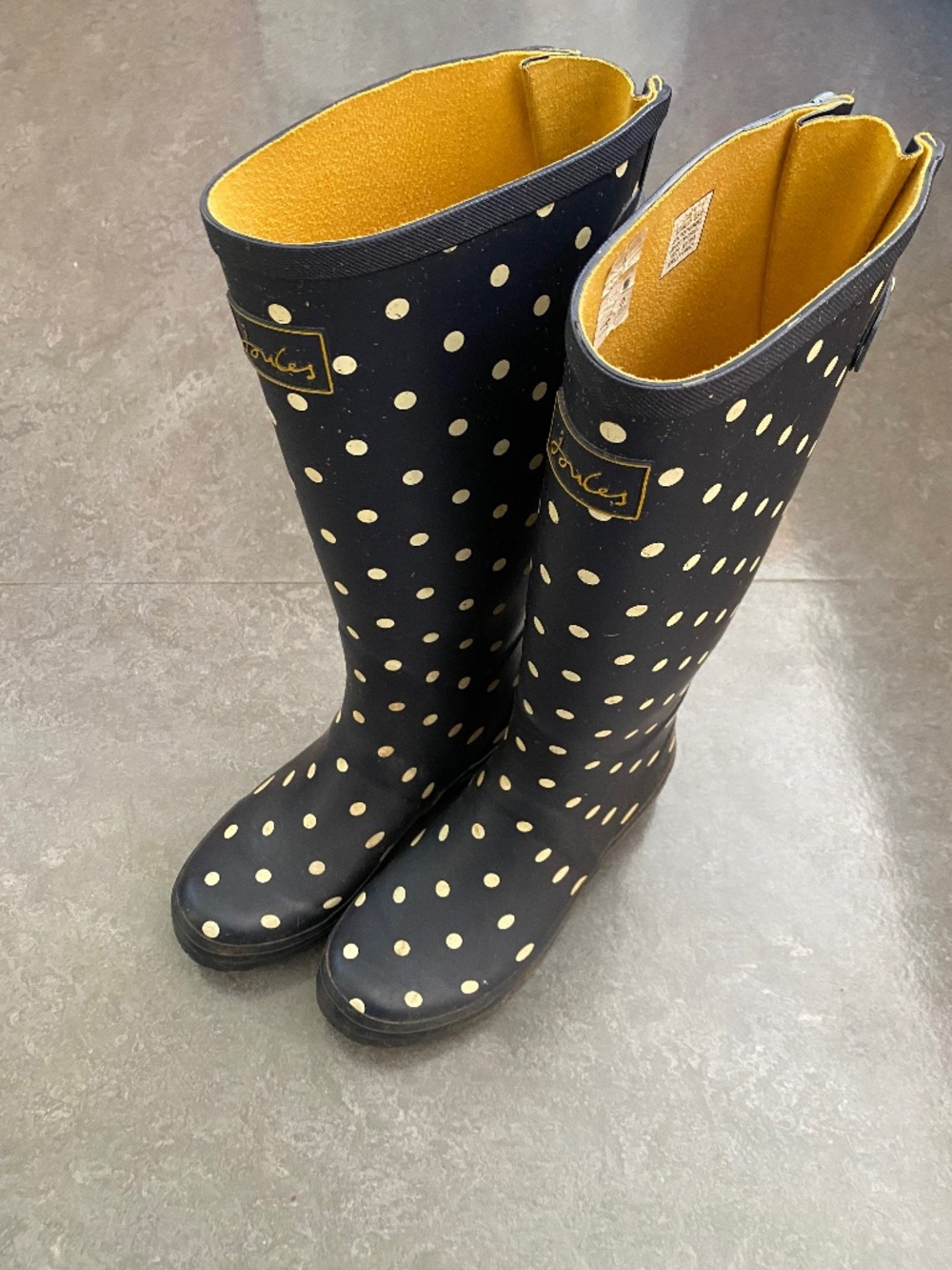 Joules women's boots size 9 polkadot knee high.